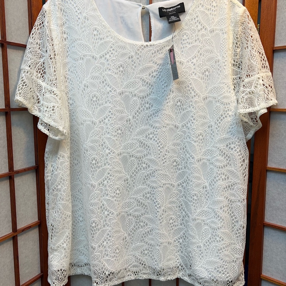 Lacy white top